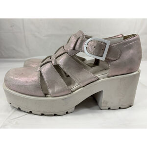 Vagabond Dioon Milkshake Sparkly Pink Leather Heeled shoes size 7.5-8
